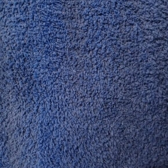 Nwt Fluffy Chenille knit V-neck Sweater XXL Vibrant dark blue Kangaroo pocket - Picture 4 of 7